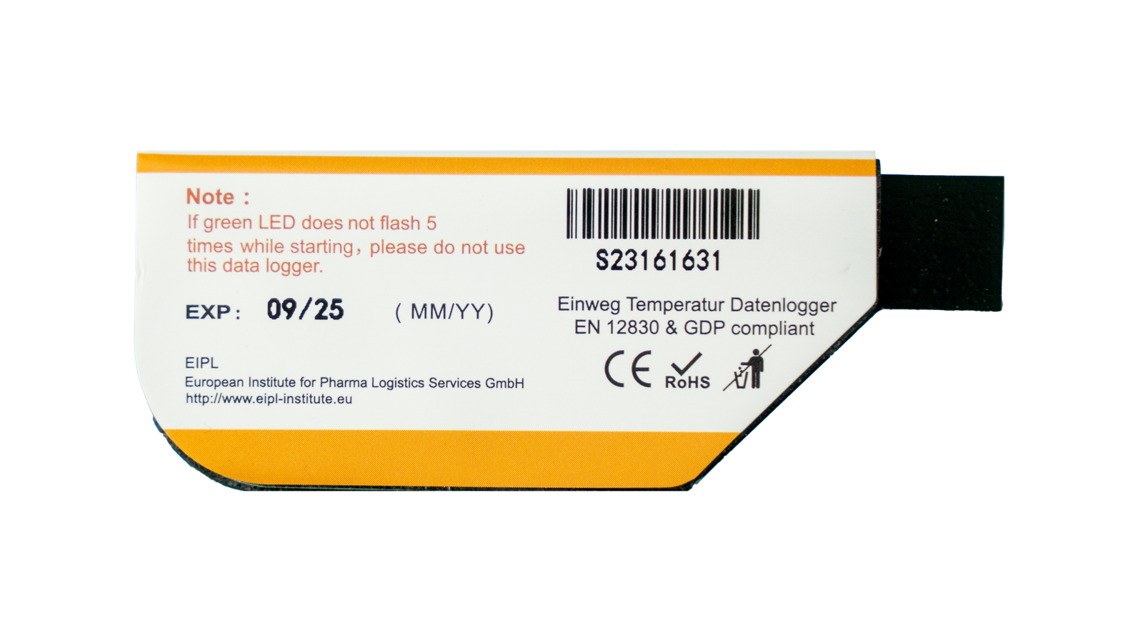 Rückseite des EIPLog Temperaturloggers